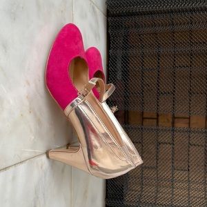 Sole society pink and rose gold heels
